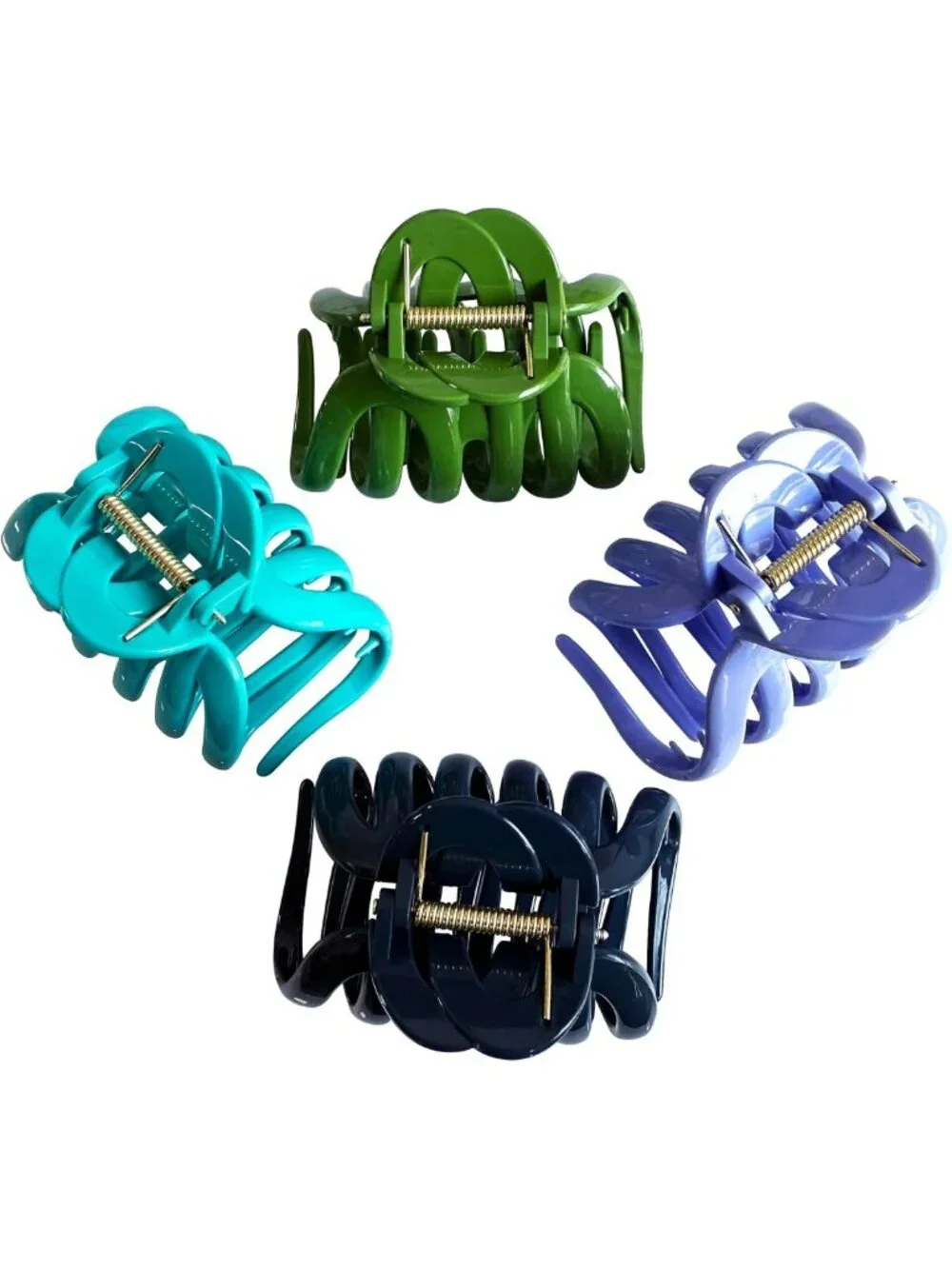 4 Pack Jumbo Claw Clips for Thick Hair - Durable Octopus Hair Accessories Set